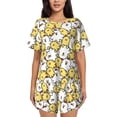 thumbnail image 1 of Rocae Cartoon Chicken for Two Piece Sleepwear Pajamas Sets for Women Soft Short-Sleeved Pjs with Lounge Shorts X-Large, 1 of 9