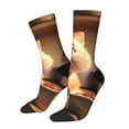 thumbnail image 1 of Rocae Cartoon Cooking Cat for Adult Socks Casual Athletic Stretchy Loose Socks for Women Men Non-Slip Middle Tube Socks, 1 of 6