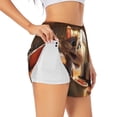 thumbnail image 1 of Rocae Cartoon Cooking Cat for Women's Athletic Shorts Workout Hiking Shorts Athletic Shorts for Running, Yoga, Gym, Sports-XX-Large, 1 of 7