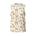 thumbnail image 1 of Rocae Cartoon Corgi for Men's Basketball Jersey Lightweight and Breathable Athletic Tank Top,Quick-Drying Sports Jersey Large, 1 of 1