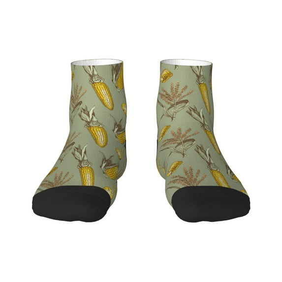 Rocae Cartoon Corn and Wheat for Premium Adult Socks,Comfortable, Breathable, and Durable Socks, Perfect for Everyday Wear