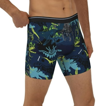 Rocae Cartoon Dinosaur for Stretch Moisture-Wicking Underwear,Men's Underwear Boxer Briefs X-Large