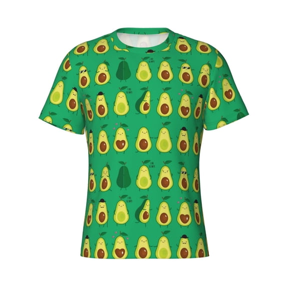 Rocae Cartoon Fruit 1 for Men's Moisture-Wicking Crew Tee - T-Shirt for Sports, Outdoor Activities, and Casual WearLarge