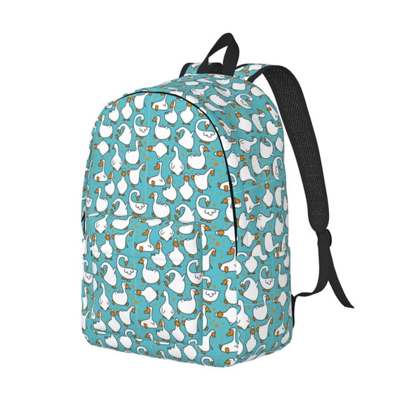 Rocae Cartoon Funny Goose for Durable Canvas Backpack Leisure Large Bag Travel Rucksack Multi-function Backpack Medium