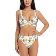 thumbnail image 1 of Rocae Cartoon Monkey for Bikini Set for Women Two Piece Sexy High Swimsuits Split Crossover Bikini Large, 1 of 9