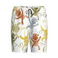thumbnail image 1 of Rocae Cartoon Monkey for Men's Soft Sleep Pajama Shorts, Waistband and Pockets, 1 of 9