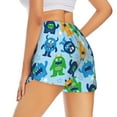 thumbnail image 1 of Rocae Cartoon Monster for Women's Athletic Shorts Quick Dry Workout Hiking Shorts With Pockets for Running, Yoga, Gym, Sports XX-Large, 1 of 9