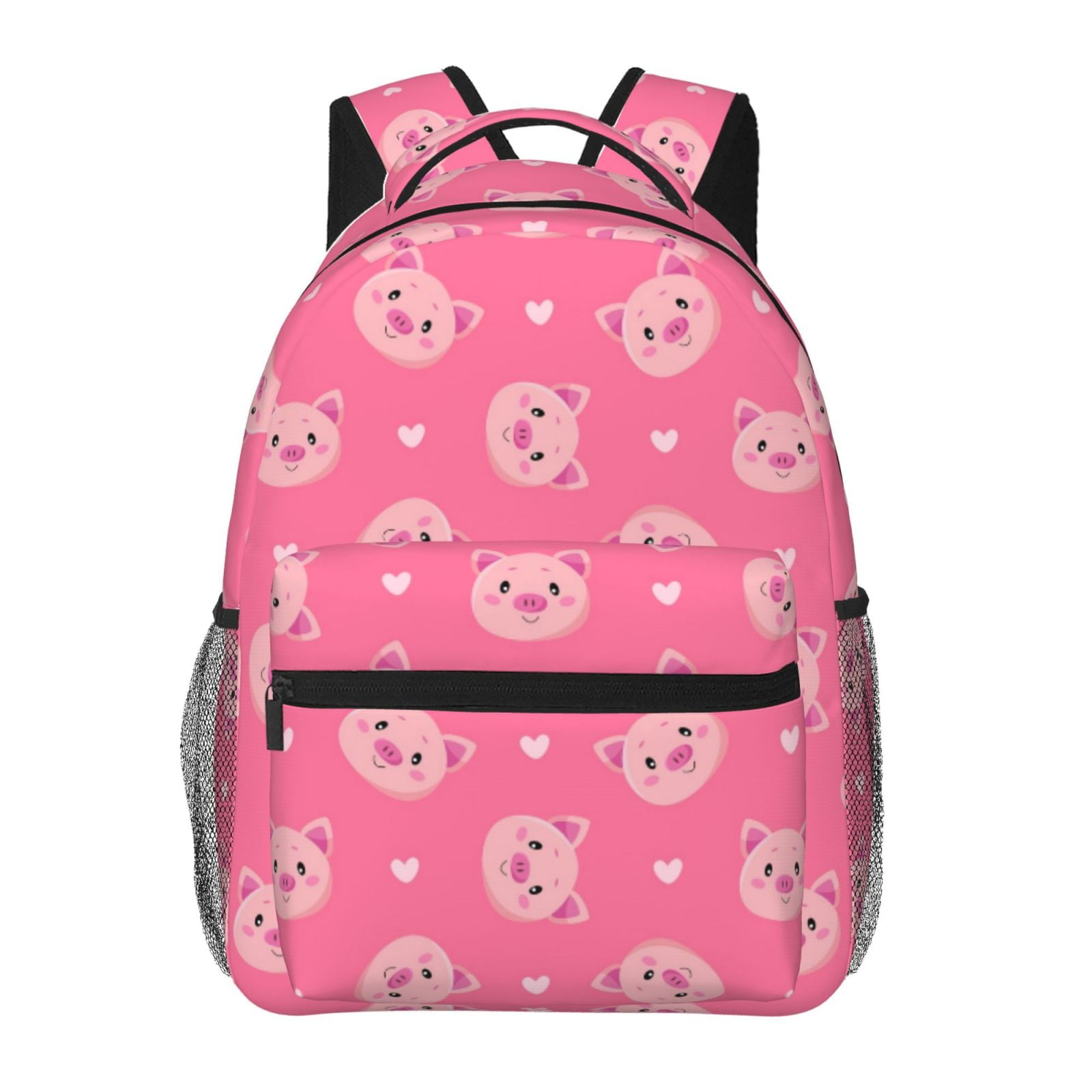 Rocae Cartoon Pigs and Hearts Print Lightweight Casual Backpack Travel ...