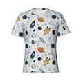 thumbnail image 1 of Rocae Cartoon Planets for Men's Moisture-Wicking Crew Tee - T-Shirt for Sports, Outdoor Activities, and Casual WearX-Large, 1 of 9