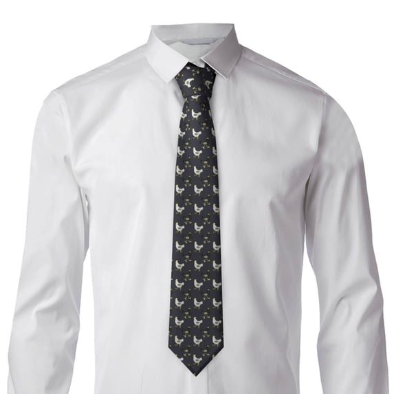Rocae Cartoon Rooster for Soft and Comfortable Men's Tie Necktie Wedding Business