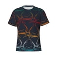 thumbnail image 1 of Rocae Cartoon Sharks for Men's Moisture-Wicking Crew Tee - T-Shirt for Sports, Outdoor Activities, and Casual WearMedium, 1 of 9