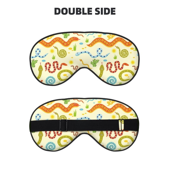 Rocae Cartoon Snake8 for Mask for Women Men, Luxury Eye Cover Eye Shade with Adjustable Strap for Travel, Nap, Meditation