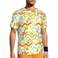 thumbnail image 1 of Rocae Cartoon Snake8 for Men's Mesh Quick-Dry Short Sleeve Workout T-Shirt,Mens Crew Neck Tee Lightweight Soft Classic T Shirts Large, 1 of 9