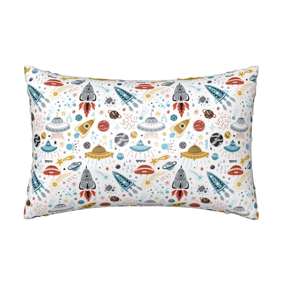 Rocae Cartoon Space for Satin Pillowcase 20x30 Inches for Hair and Skin,Gifts for Women Men Super Soft Pillow Covers (Pillow core not included)