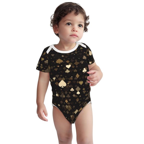 Rocae Casino for Baby Cotton Short-Sleeve Bodysuits for Unisex Onesies Bodysuit-3 Months