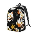 thumbnail image 1 of Rocae Cat Skulls and Flowers for Durable Canvas Backpack Leisure Large Bag Travel Rucksack Multi-function Backpack Medium, 1 of 8