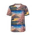 thumbnail image 1 of Rocae Cherry Blossoms for Breathable Men's Baseball T-Shirt Fashionable Casual Baseball Jersey, Moisture-wicking Sportswear Small, 1 of 9