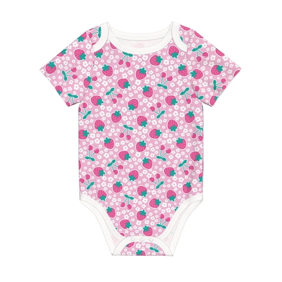 Rocae Cherry Strawberry for Baby Climbing Clothes Soft Baby Romper for Active Infants Comfortable and Breathable Crawling Jumpsuit Unisex Baby Outfit 2 Years