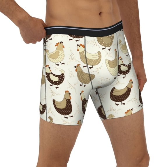 Rocae Chicken Cartoon for Stretch Moisture-Wicking Underwear,Men's Underwear Boxer Briefs XX-Large