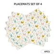 thumbnail image 1 of Rocae Chicken Printed Heat Resistant Place Mats,Classic Hemstitch Cloth Fabric Placemats Imitation Linen Place Mat Table Mats 18x12 inch, 1 of 9