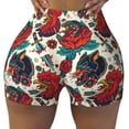 thumbnail image 1 of Rocae Chicken for Women's Quick-Dry Running Shorts,Ladies Active Athletic Apparel Yoga Workout Gym Running Volleyball Spandex Shorts, 1 of 9