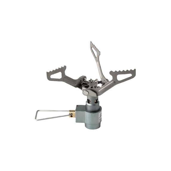 Folding camping stove BRS-3000t for gas cylinder, titanium alloy, 2700 W, 140 g/h, 25 g, 68.5 x 85 mm, silver