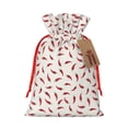 thumbnail image 1 of Rocae Chili for Christmas Drawstring Linen Gift Bag with Drawstrings Treat Bag Goody Present Bags for Christmas Party Favor-Small, 1 of 9