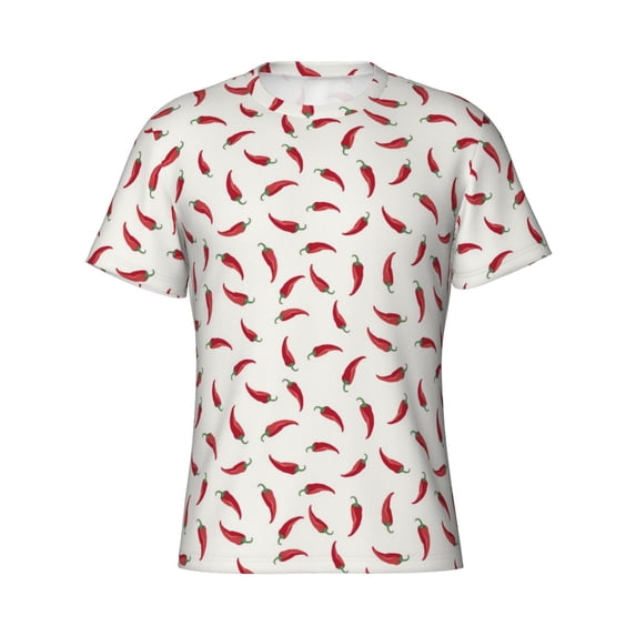 Rocae Chili for Men's Moisture-Wicking Crew Tee - T-Shirt for Sports, Outdoor Activities, and Casual WearX-Large