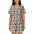 thumbnail image 1 of Rocae Christmas Cat for Two Piece Sleepwear Pajamas Sets for Women Soft Short-Sleeved Pjs with Lounge Shorts Large, 1 of 9