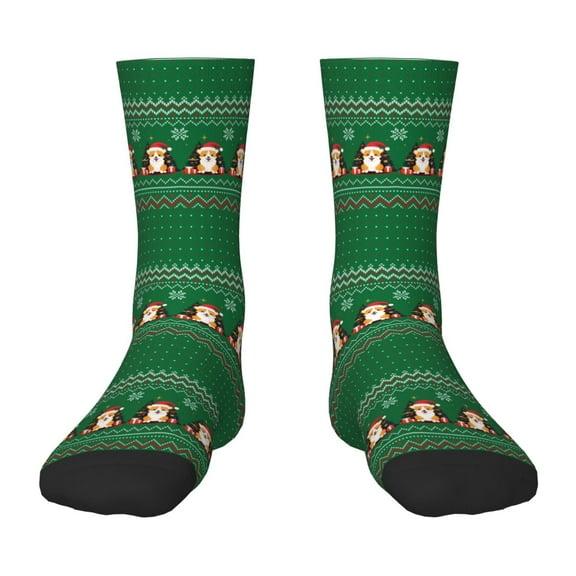 Rocae Christmas Corgis for Girls Boys Crew Socks,Children's Socks, Kids Socks, Toddler Socks: Daily Wear with Kids School Uniform
