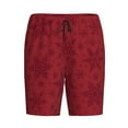 thumbnail image 1 of Rocae Christmas Red Snowflakes for Men's Soft Sleep Pajama Shorts, Waistband and Pockets, 1 of 9