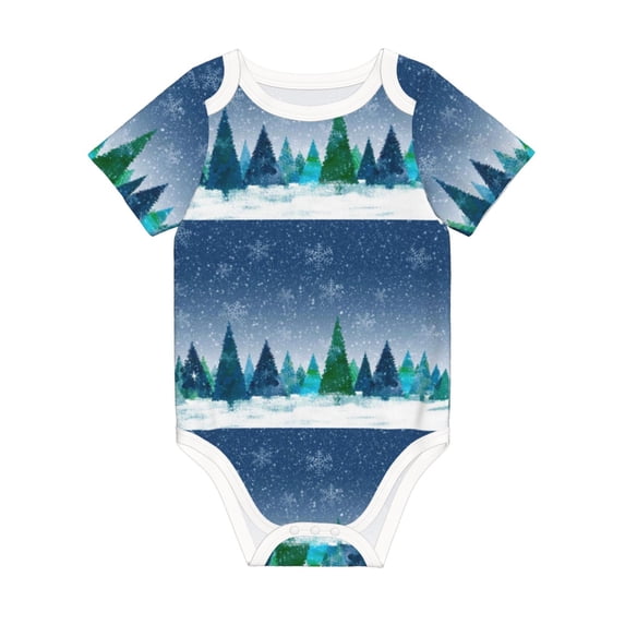 Rocae Christmas Trees for Baby Climbing Clothes Soft Baby Romper for Active Infants Comfortable and Breathable Crawling Jumpsuit Unisex Baby Outfit
