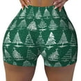 thumbnail image 1 of Rocae Christmas Trees for Women's Quick-Dry Running Shorts,Ladies Active Athletic Apparel Yoga Workout Gym Running Volleyball Spandex Shorts Small, 1 of 9