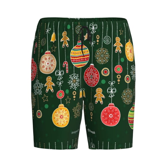 Rocae Christmas for Men's Soft Sleep Pajama Shorts, Waistband and Pockets
