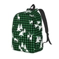 thumbnail image 1 of Rocae Christmas tree green plaid for Canvas College Laptop Backpack for Men Women -Medium, 1 of 5