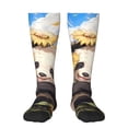 thumbnail image 1 of Rocae Clear Sky Cute Sunflower Panda for Novelty Casual compression Socks For Women Men Contrast Color Stockings, 1 of 6