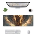 thumbnail image 1 of Rocae Cloud Rainbow Winged Dog for Gaming Mouse Pad, Mouse Pad Large, Office Computer Keyboard Mousepad, Keyboard and Mouse Pad with Stitched Edges,31.5 x 11.8 in, 1 of 5