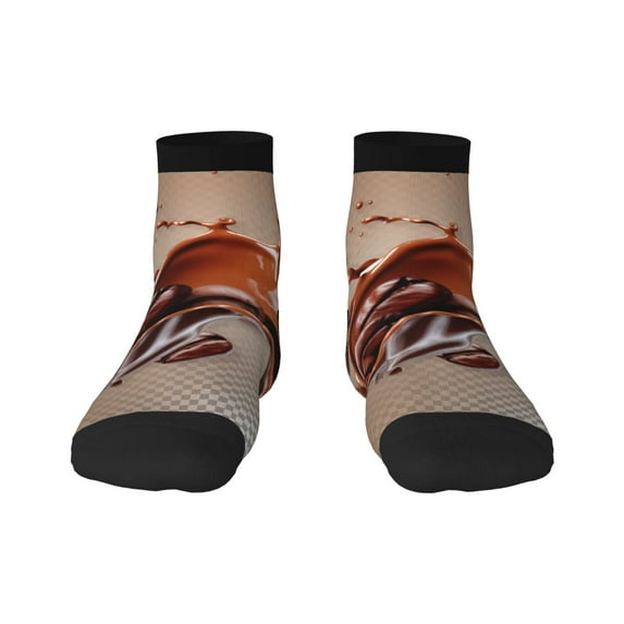 Rocae Coffee Beans Chocolate Splash for Premium Adult Socks,Comfortable, Breathable, and Durable Socks, Perfect for Everyday Wear