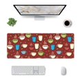 thumbnail image 1 of Rocae Coffee Cups for Gaming Mouse Pad, Mouse Pad Large, Office Computer Keyboard Mousepad, Keyboard and Mouse Pad with Stitched Edges,31.5 x 11.8 in, 1 of 1