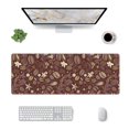 thumbnail image 1 of Rocae Coffee and Flowers for Gaming Mouse Pad, Mouse Pad Large, Office Computer Keyboard Mousepad, Keyboard and Mouse Pad with Stitched Edges,31.5 x 11.8 in, 1 of 5