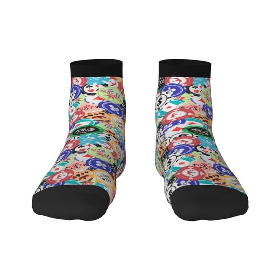 Rocae Colored Casino Chips for Premium Adult Socks,Comfortable, Breathable, and Durable Socks, Perfect for Everyday Wear