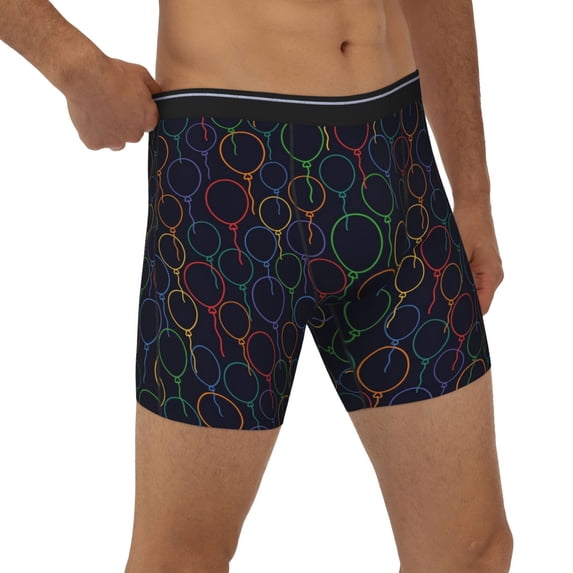 Rocae Colorful Balloons for Stretch Moisture-Wicking Underwear,Men's Underwear Boxer Briefs Medium