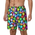 thumbnail image 1 of Rocae Colorful Easter Eggs1 for Men's Swim Trunks Quick Dry With Two Side Pockets and One Lined Patch PocketX-Large, 1 of 9