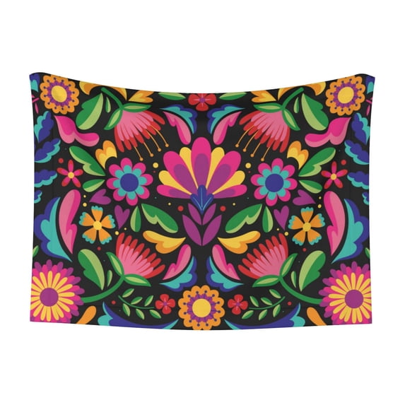 Rocae Colorful Floral Embroidery Mexican for Pet Blanket Dog Blanket Cat Blanket Soft Sleep for Small Medium Pet-Medium
