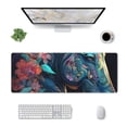 thumbnail image 1 of Rocae Colorful Floral Patterned Horse for Gaming Mouse Pad, Mouse Pad Large, Office Computer Keyboard Mousepad, Keyboard and Mouse Pad with Stitched Edges,31.5 x 11.8 in, 1 of 1