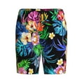 thumbnail image 1 of Rocae Colorful Flowers for Men's Soft Sleep Pajama Shorts, Waistband and Pockets, 1 of 9