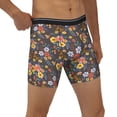 thumbnail image 1 of Rocae Colorful Flowers with Butterfly for Stretch Moisture-Wicking Underwear,Men's Underwear Boxer Briefs XX-Large, 1 of 1