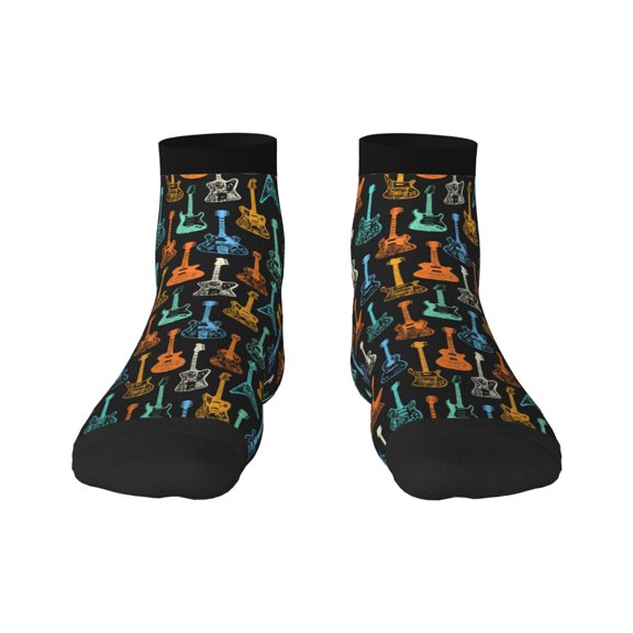 Rocae Colorful Guitar for Premium Adult Socks,Comfortable, Breathable, and Durable Socks, Perfect for Everyday Wear