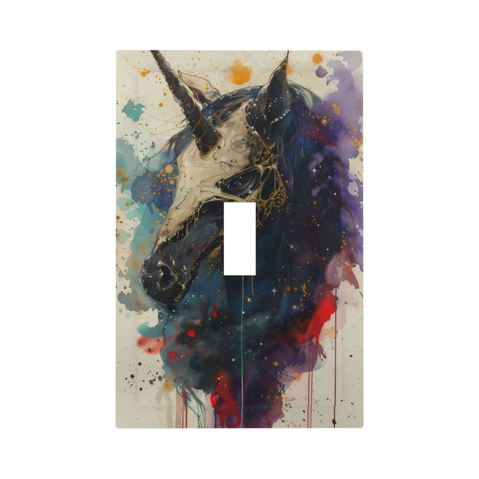Rocae Colorful Ink Cute Horse for Decorator Light Switch or Receptacle ...