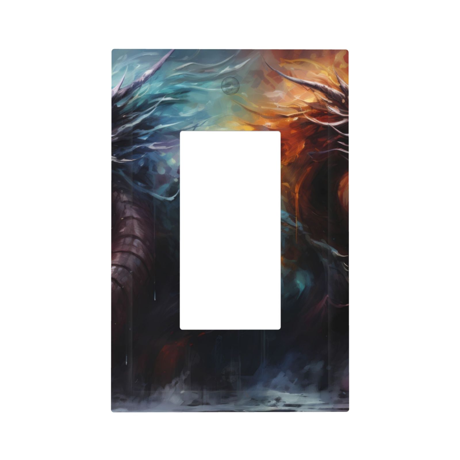 Rocae Colorful Ink Style Dragon for Decorator Light Switch or ...